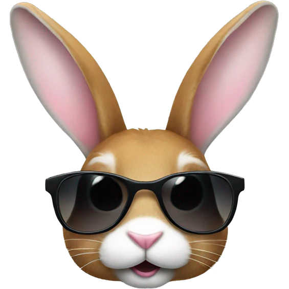 Bunny with sunglasses emoji