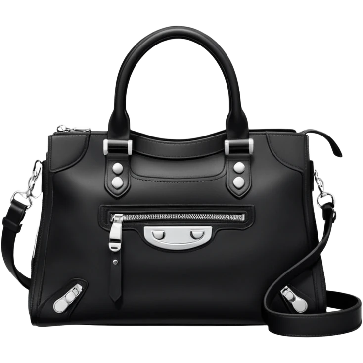 Balenciaga black  city  bag emoji