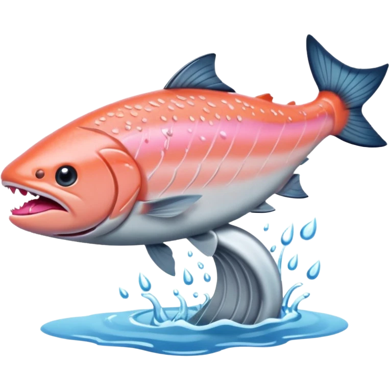 salmon flopping around on land emoji