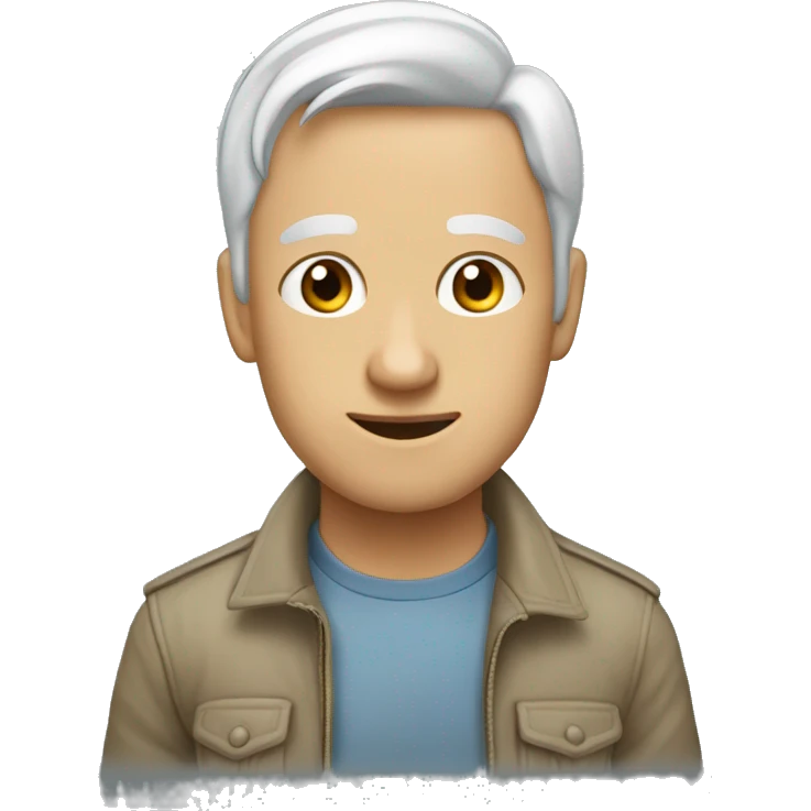 Белая собака  emoji