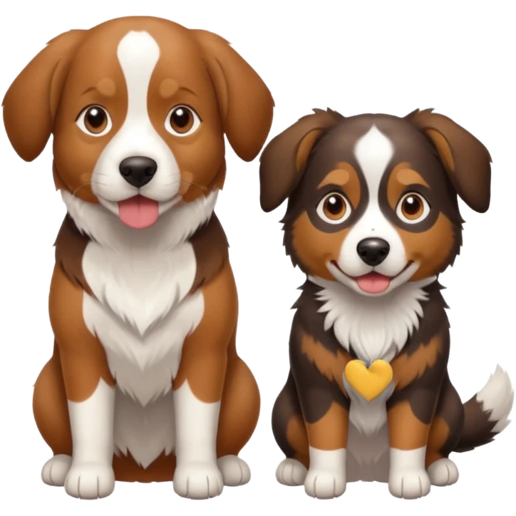 Beagle and a Australian shepherd  emoji