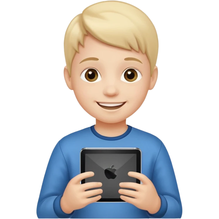 kid hold a tablet emoji
