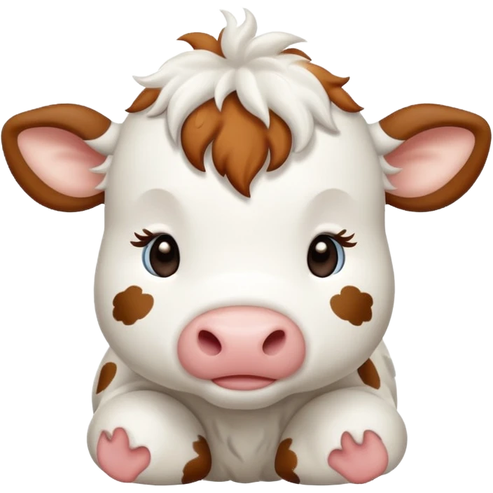 baby white cow emoji