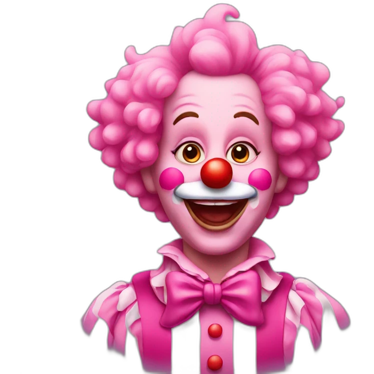 Pink clown emoji