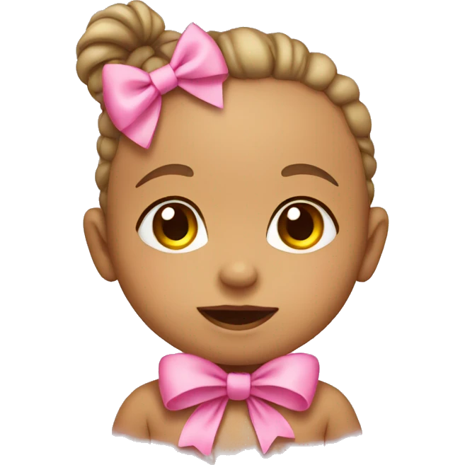 baby with pink bow emoji