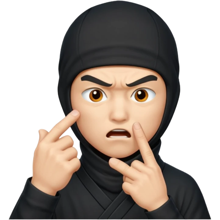 foto do Ninja ele mandando calar a boca emoji