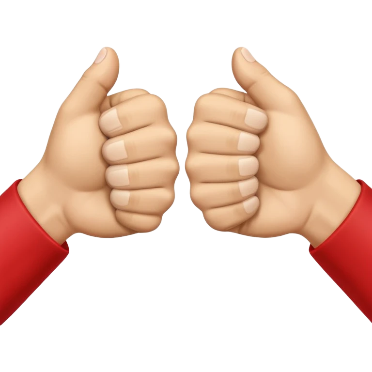 two hands making a fist bump, friendly gesture, simple and cheerful emoji