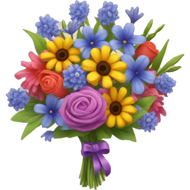 Colorful bouquet emoji