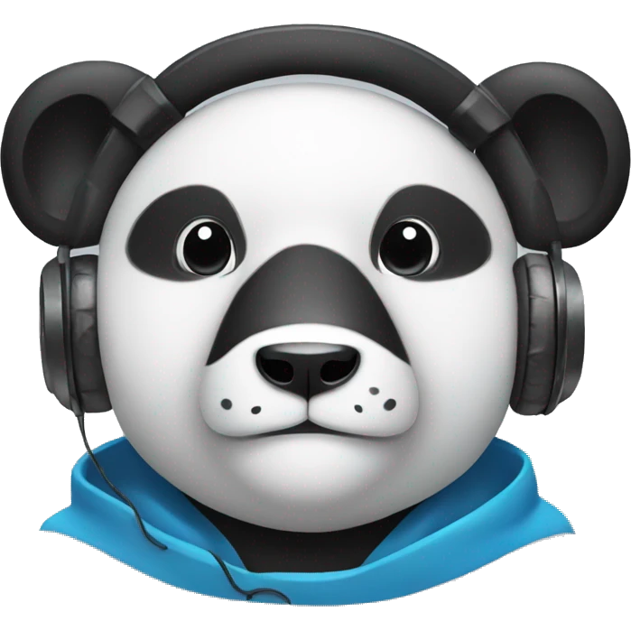 panda with headphones emoji