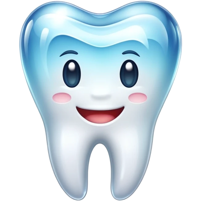 A tooth made of crystal emoji