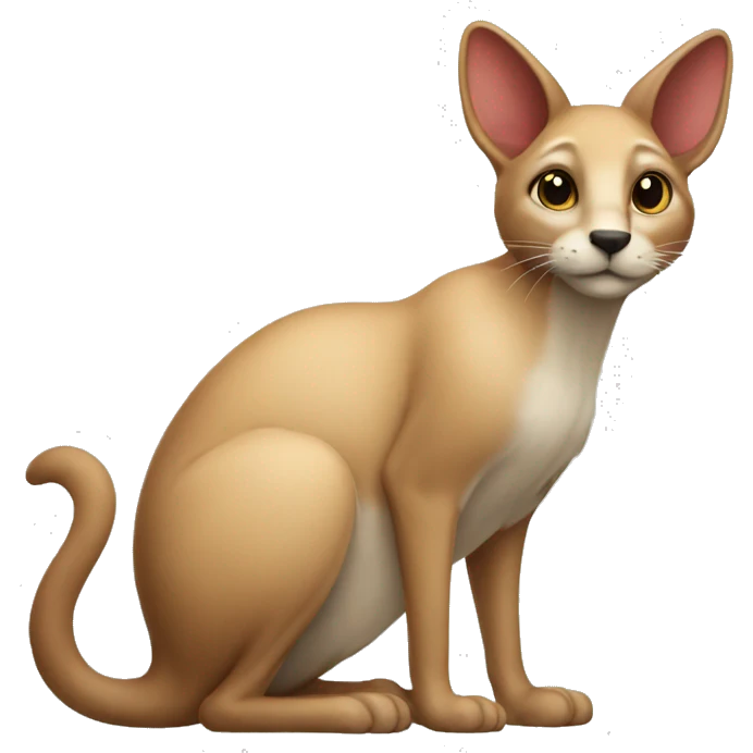 A mix Between a kangourou and a Cat. emoji
