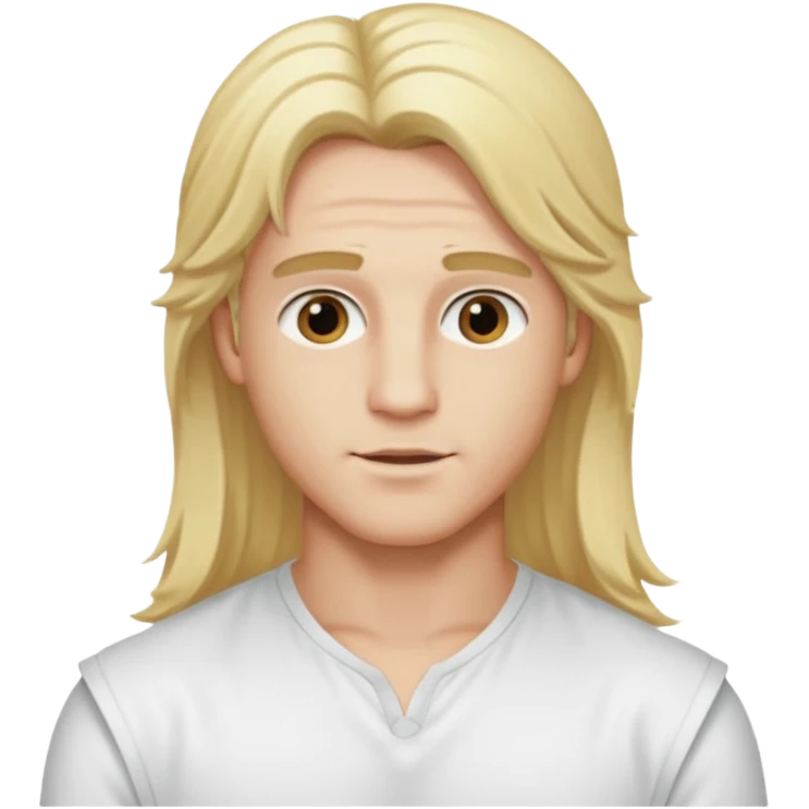 Adonis, Beauty God from Rome Mythology with long blonde hair, white outfit emoji
