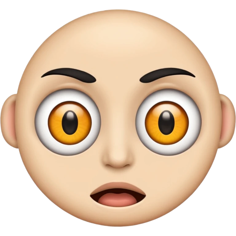 cartoon eyes and mouth emoji