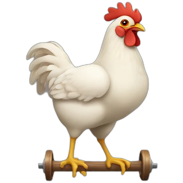 ubber chicken with a pulley in the middle emoji