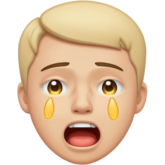 crying with shout, full body. emoji