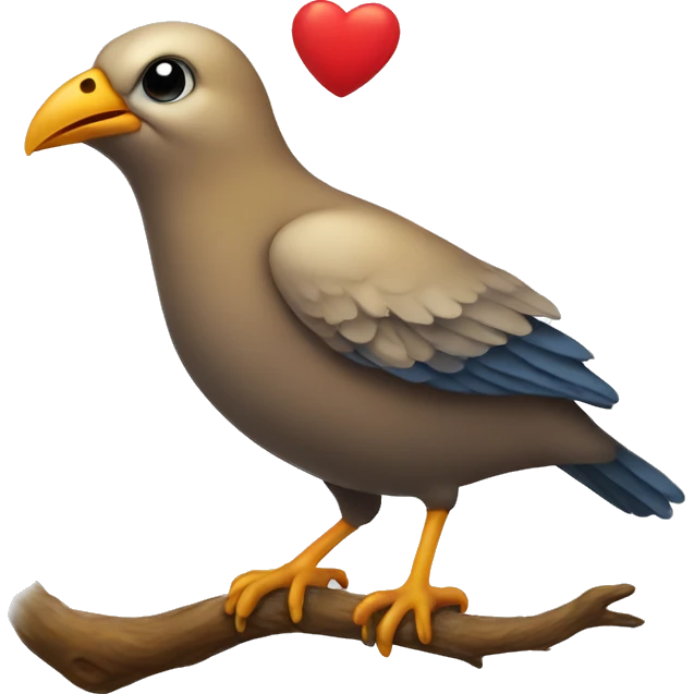 bird with heart emoji