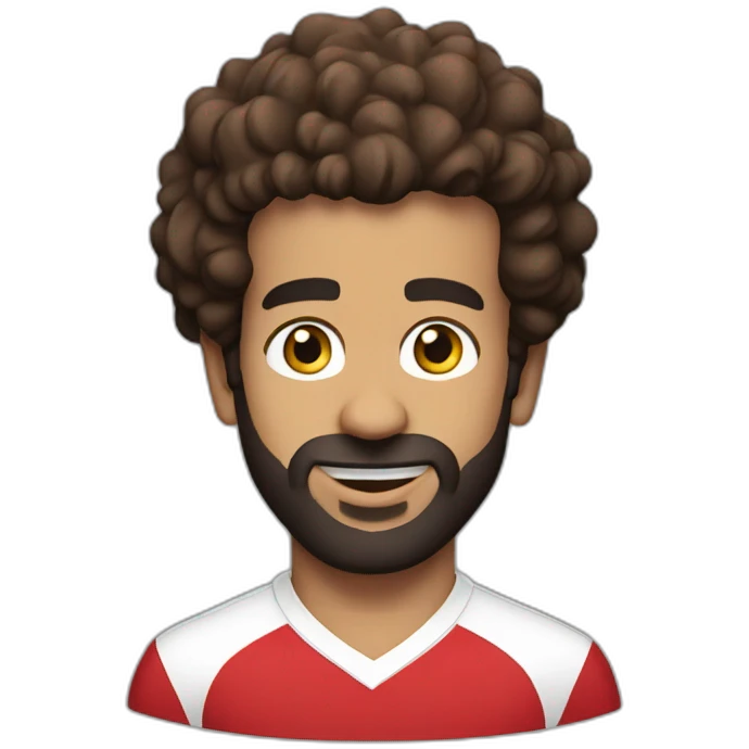 mo salah in an arsenal kit emoji