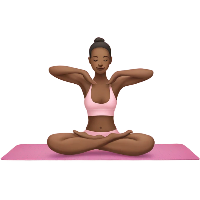 Light pink yoga roal  emoji