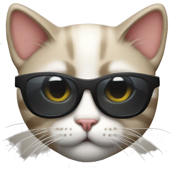 Cat with sunglasses emoji