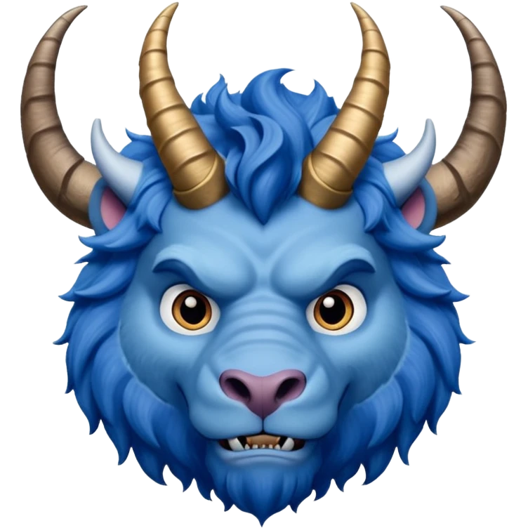 Blue Beast with horn from Beauty and the Beast Movie emoji