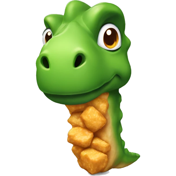 One Dino shaped nugget emoji