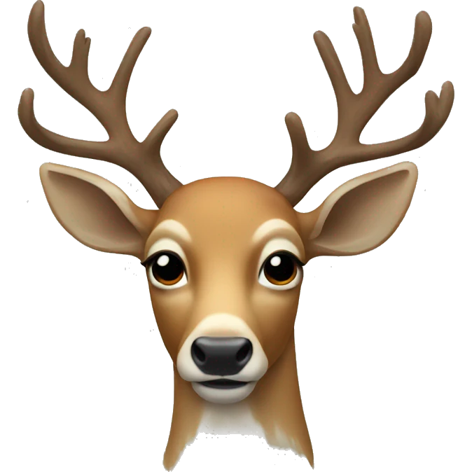 Deer with clown nose emoji