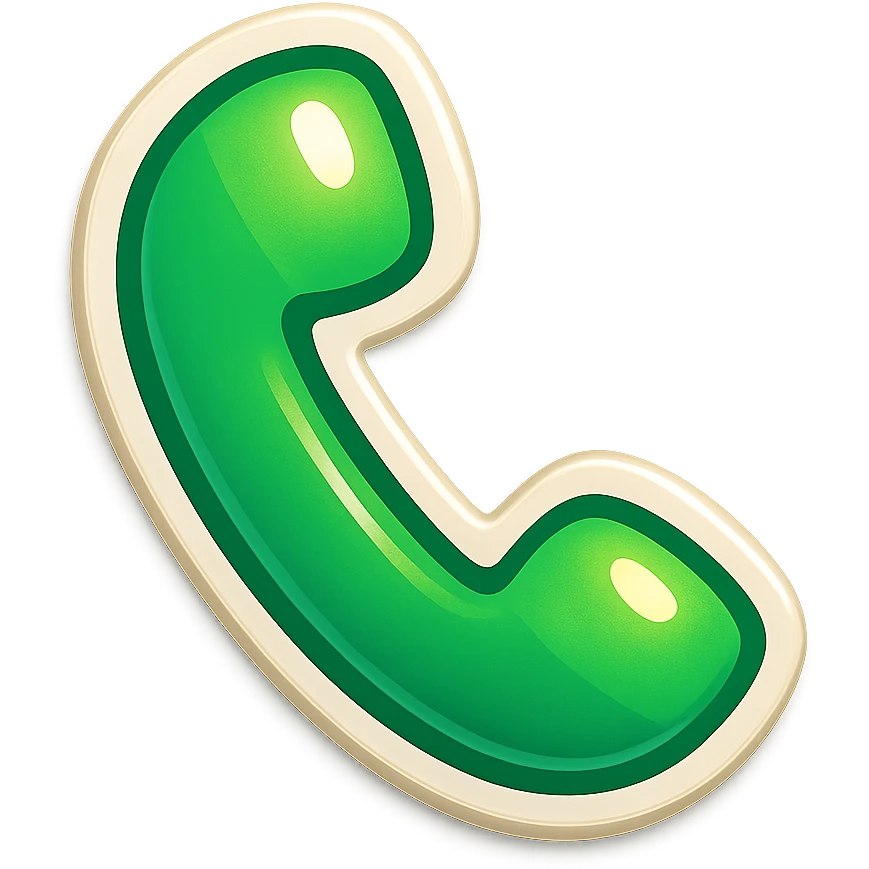 cartoon style sticker of a single phone symbol, simple and clear, no text emoji