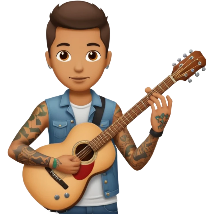 tatooed guitarist emoji