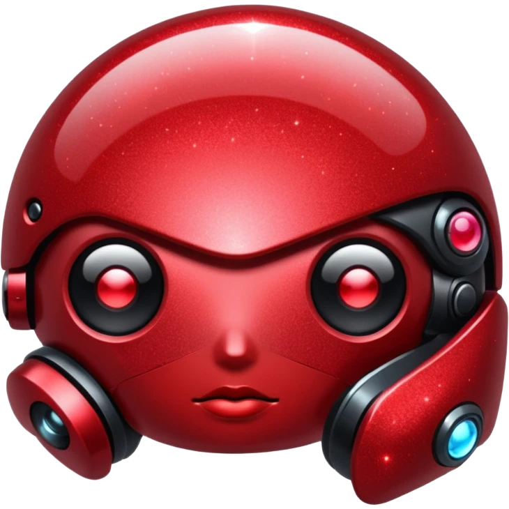 red glitter cyberpunk shine emoji