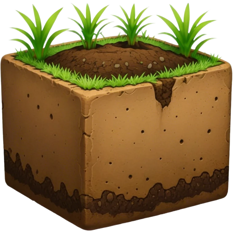 Dirt block with grass on the top emoji