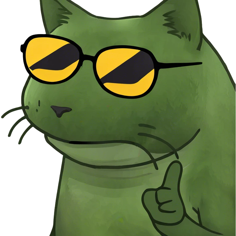 Cat with sunglasses emoji
