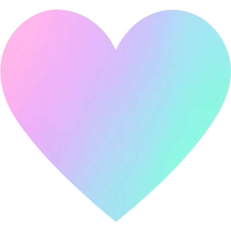 heart with a pastel ombre gradient emoji