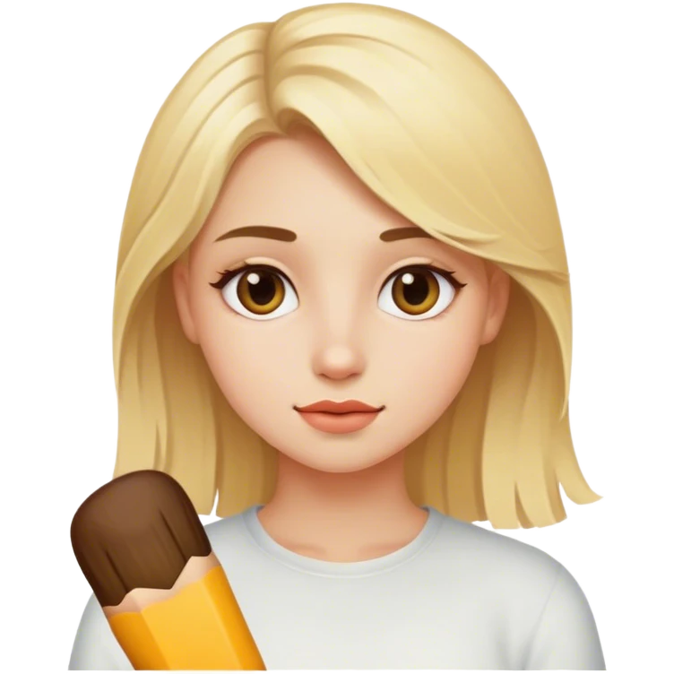 Blonde girl artist  emoji