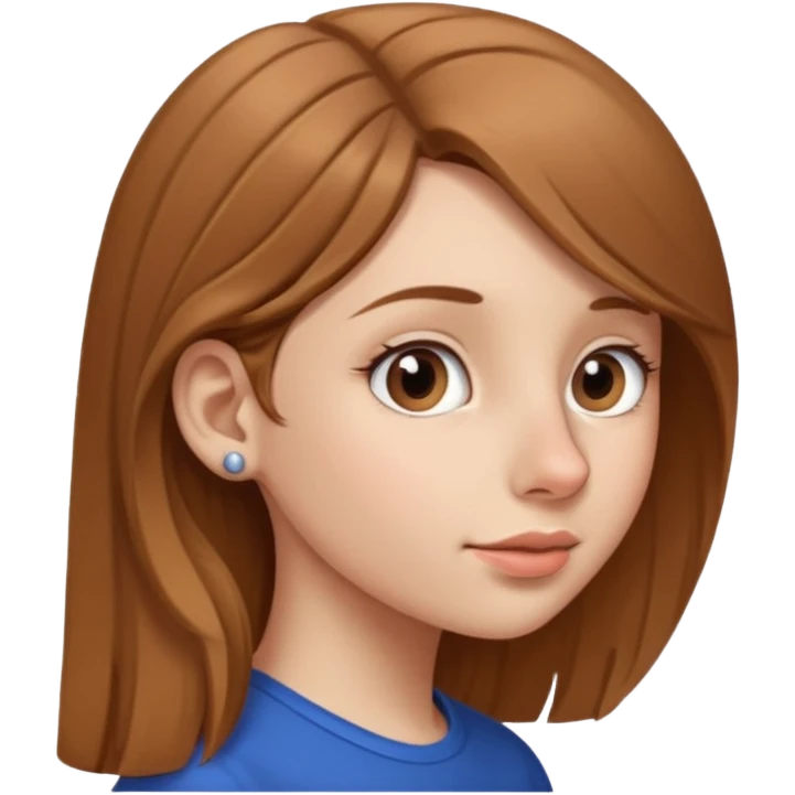 Girl with big Nose, side view emoji
