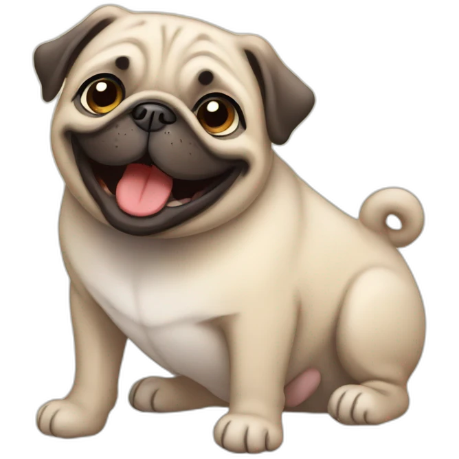 happy pug emoji