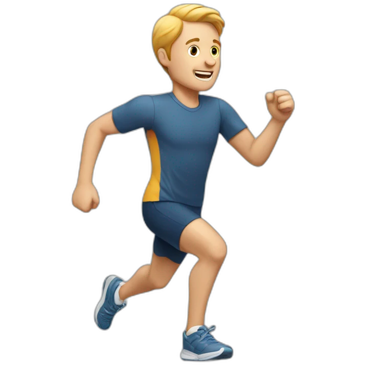 A white man who is running emoji