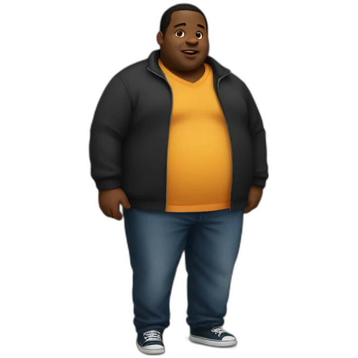 fat pregnant black man emoji