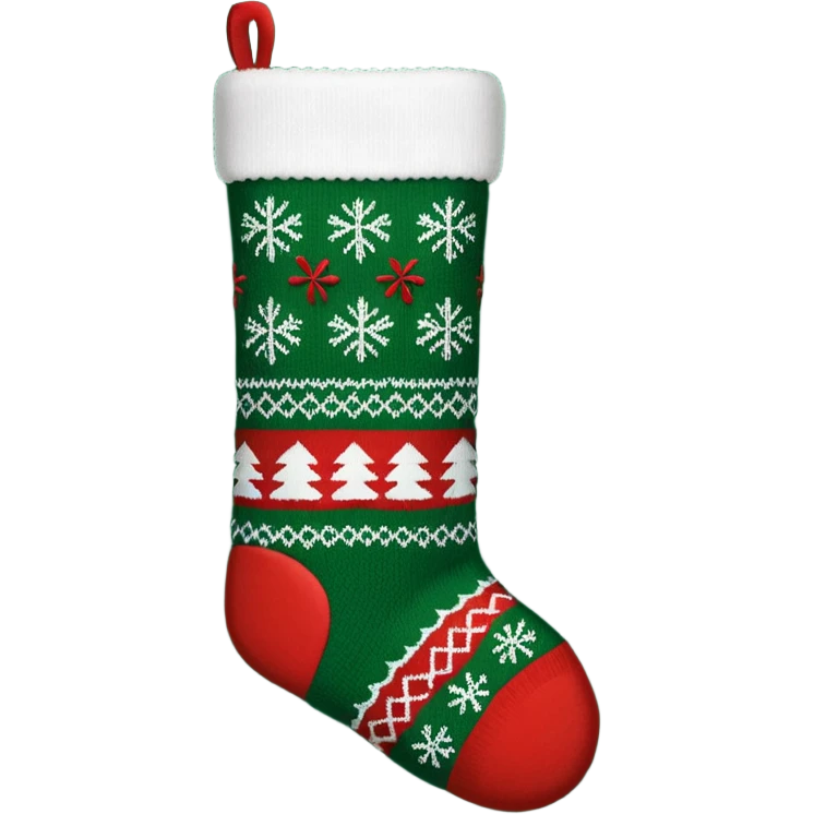 christmas sweater black green stocking emoji