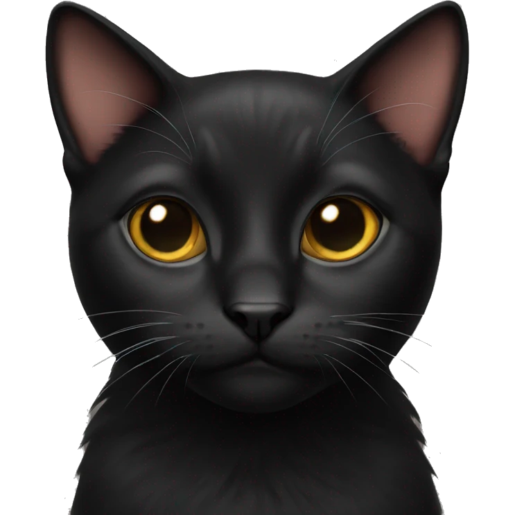 pretty black cat emoji