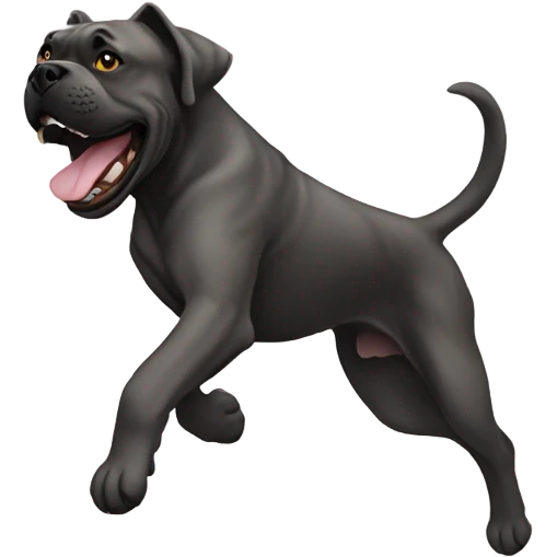 A Cane Corso jumps for joy. emoji