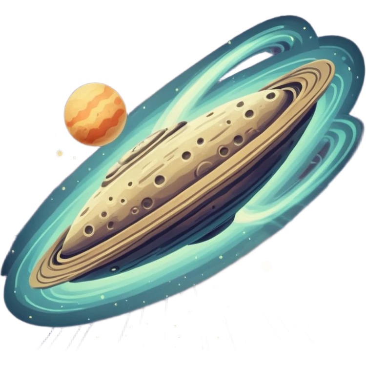 Vintage Planet comet motion emoji
