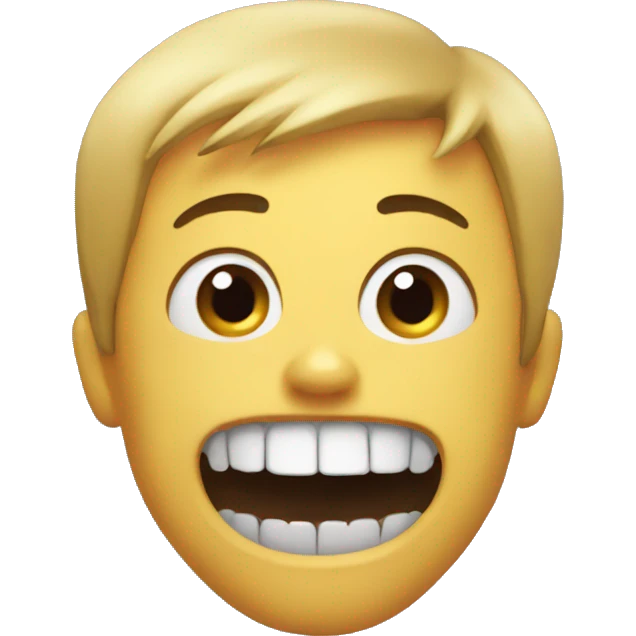 Emoji trying to bite someone emoji