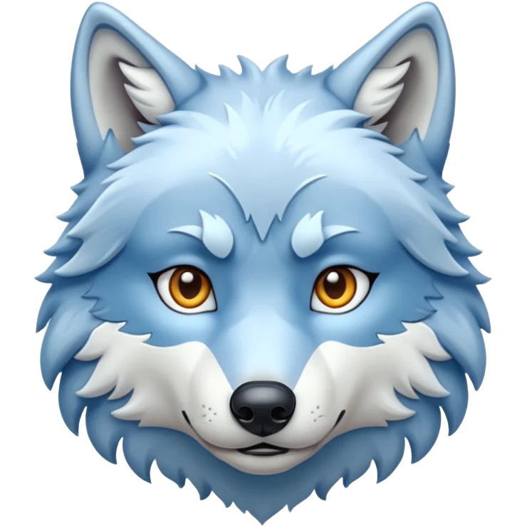 un lobo helado emoji