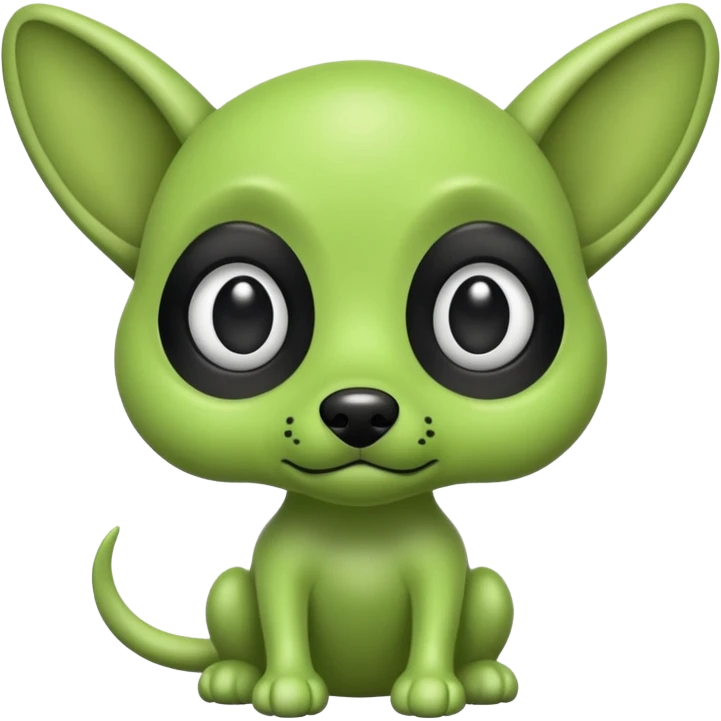 alien dog green emoji