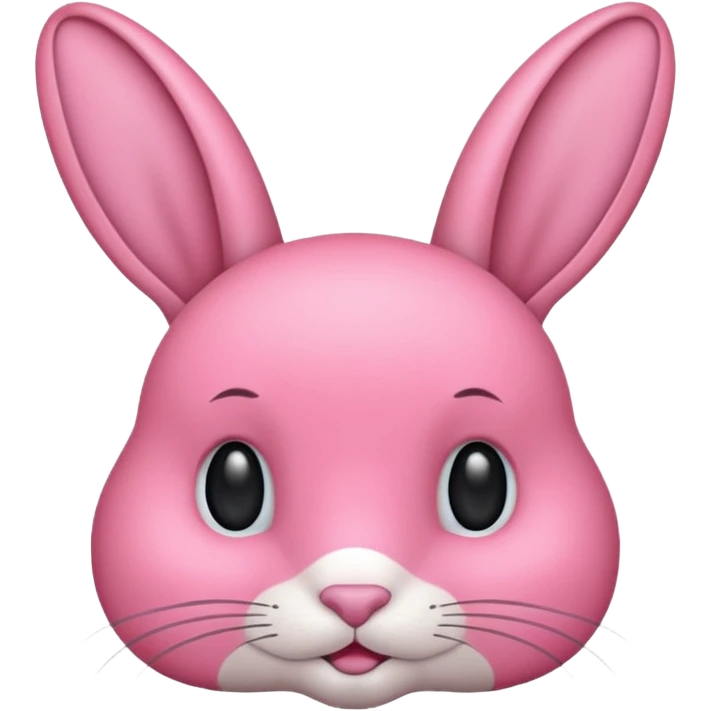 Conejo rosado solo cara  emoji