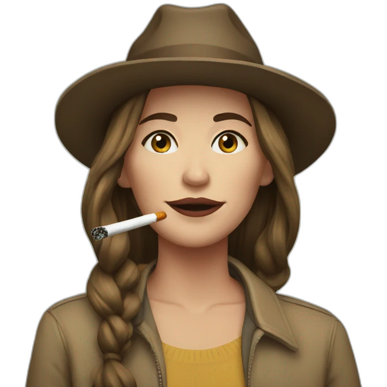 Beth from Yellowstone smoking a cigarette emoji