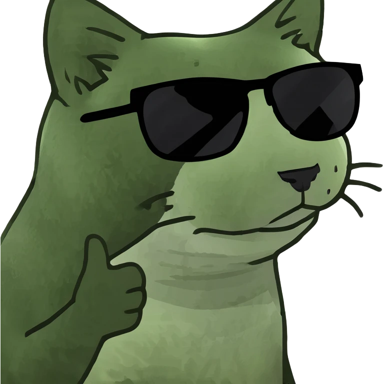 Cat with sunglasses emoji