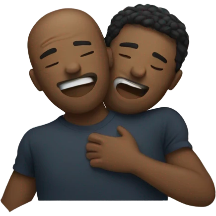 two men hugging  emoji