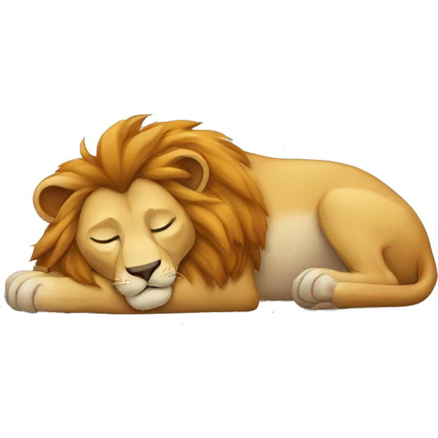 Lion sleeping  emoji