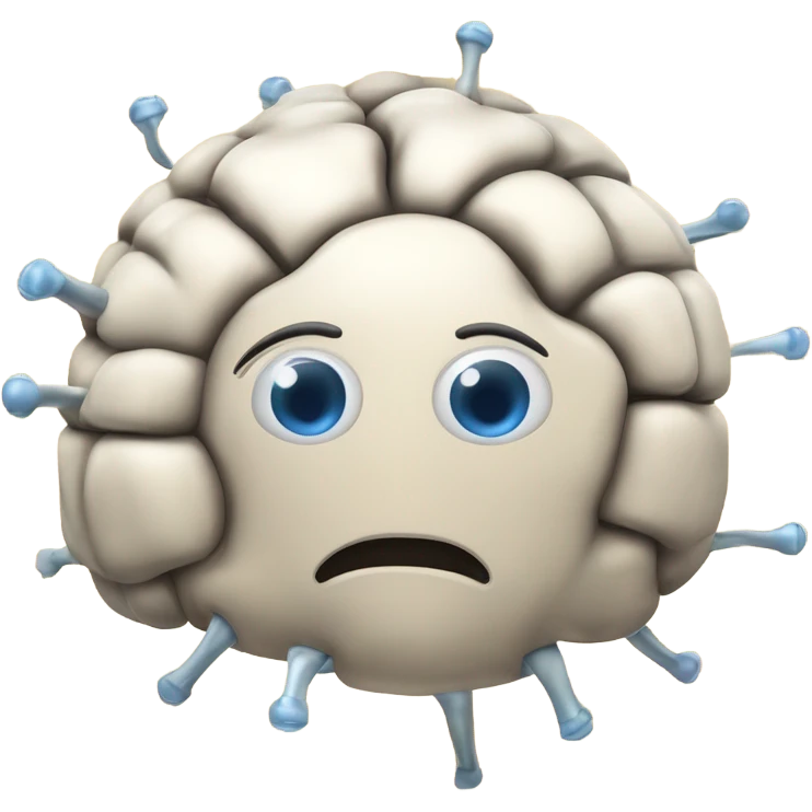 Emoji cerveau qui réfléchi pour parler d'IA  emoji